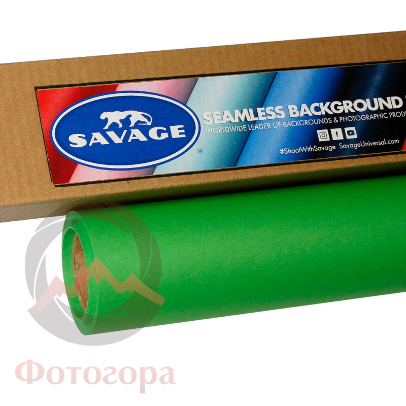 Savage (46-12) Tech Green фон бумажный 2,7x11 м зеленый хромакей