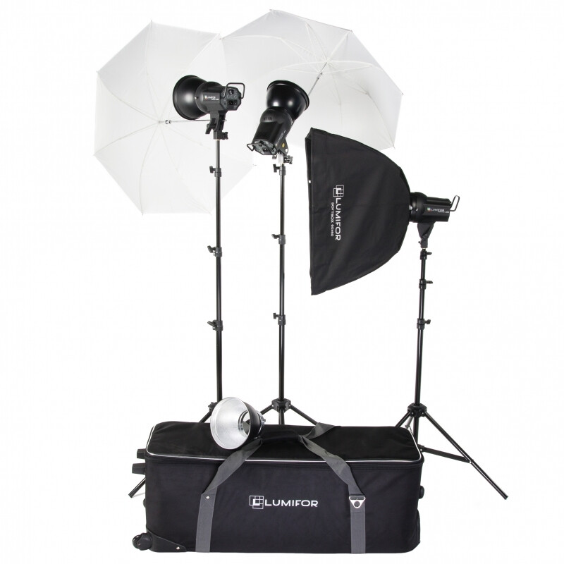 Lumifor AMATO 100 ADVANCE KIT комплект импульсных осветителей 3х100 Дж