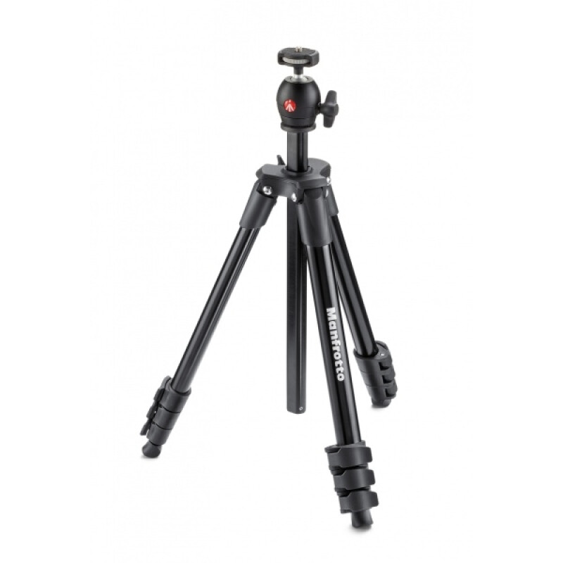 Manfrotto MKCOMPACTLT-BK Compact Light штатив с шаровой головкой для фотокамеры (черный)