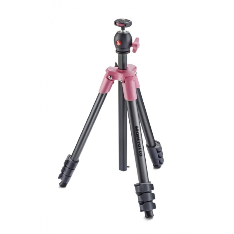 Manfrotto MKCOMPACTLT-PK Compact Light штатив с шаровой головкой для фотокамеры (розовый)