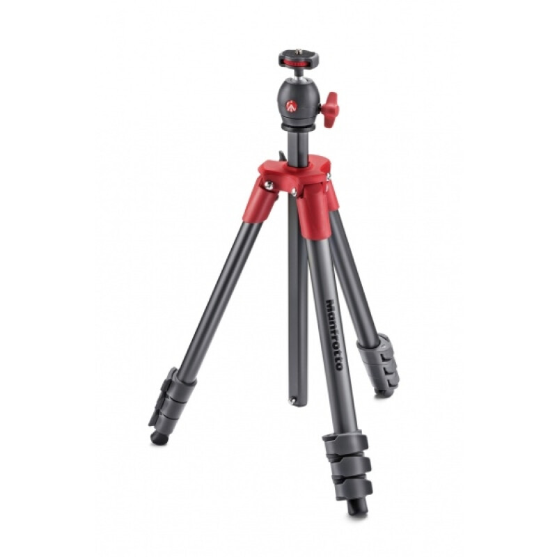 Manfrotto MKCOMPACTLT-RD Compact Light штатив с шаровой головкой для фотокамеры (красный)