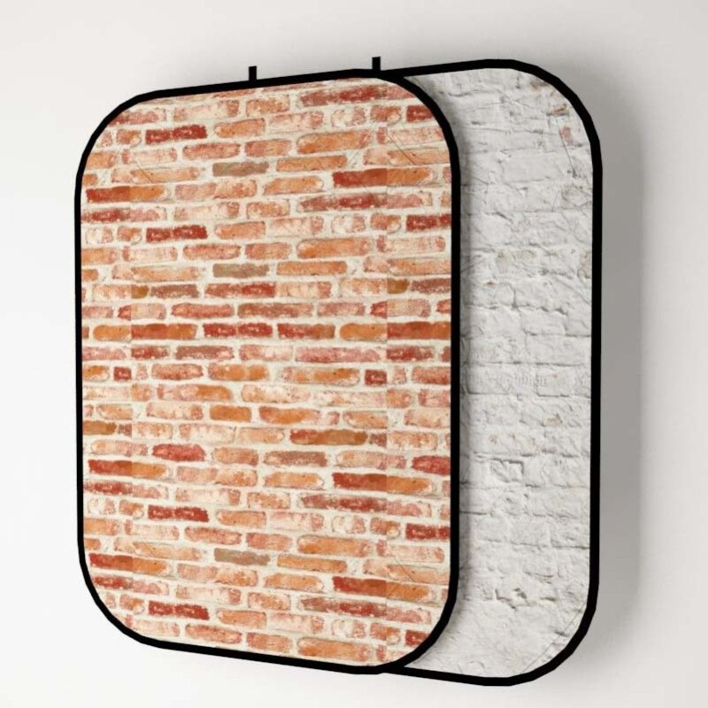 Grifon DD-1521BB фон двусторонний красный кирпич-белый кирпич 150х210 cм