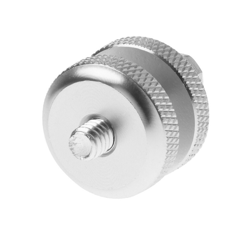 Fotokvant FLH-40 адаптер-переходник 1/4 дюйма для горячего башмака серебристый