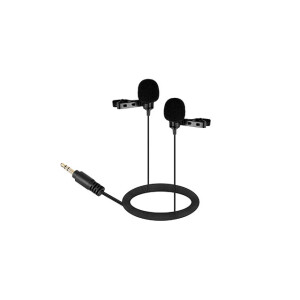 Boya BY-LM300 двойной петличный конденсаторный микрофон для DSLR фотокамер и видеокамер