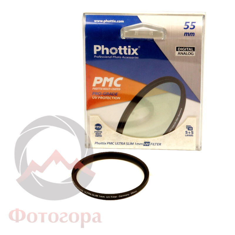 Phottix (40422) Ultra Slim 1mm UV фильтр ультрафиолетовый 55 мм