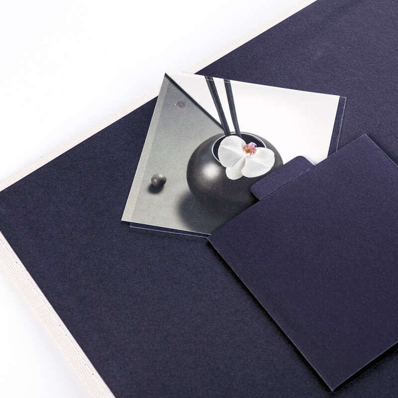 Walther FA-209-D B&W фотоальбом 50 черных страниц 26x25 серый