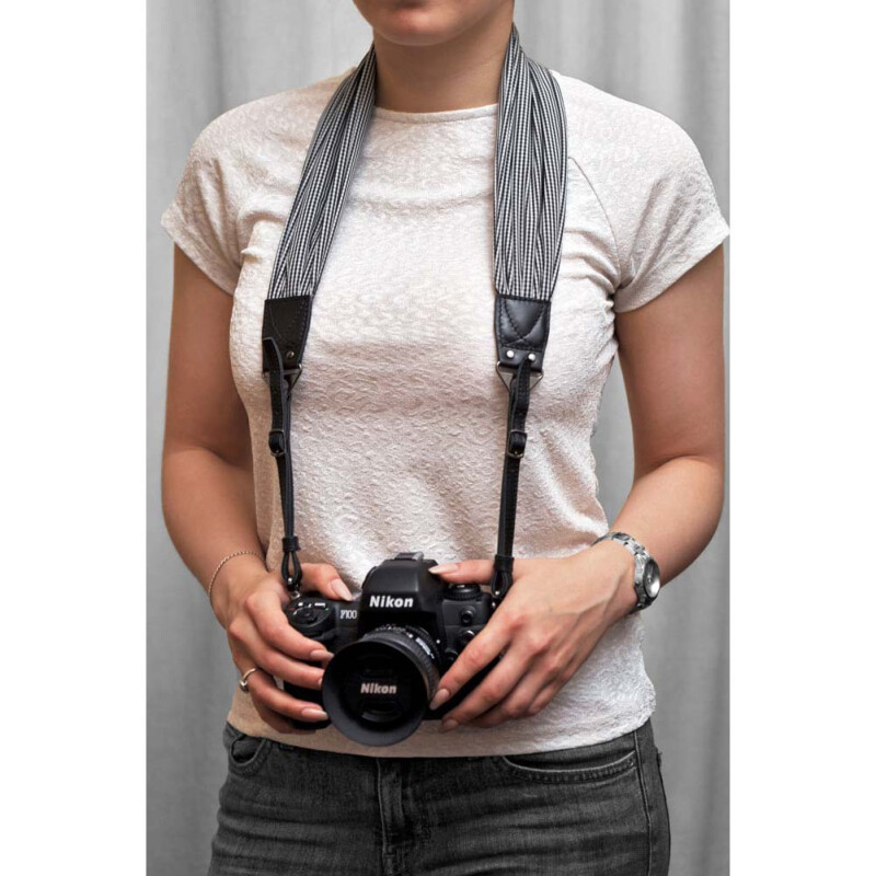Darkroom стильный женский ремень для фотоаппарата крупная белая клетка
