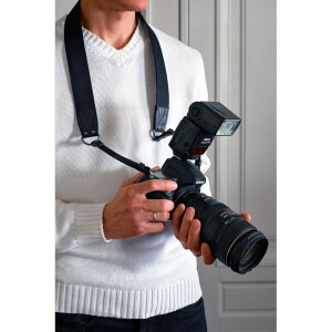 Darkroom стильный ремень для фотоаппарата черный атласный ширина 40 мм