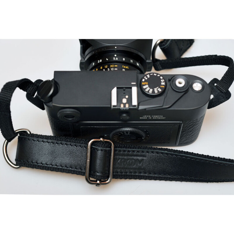 Darkroom стильный ремень для фотоаппарата черный с кожаной вставкой ширина 30 мм