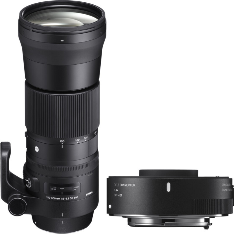 Sigma AF 150-600 mm Cont. NIKON объектив + телеконвертер TC-1401