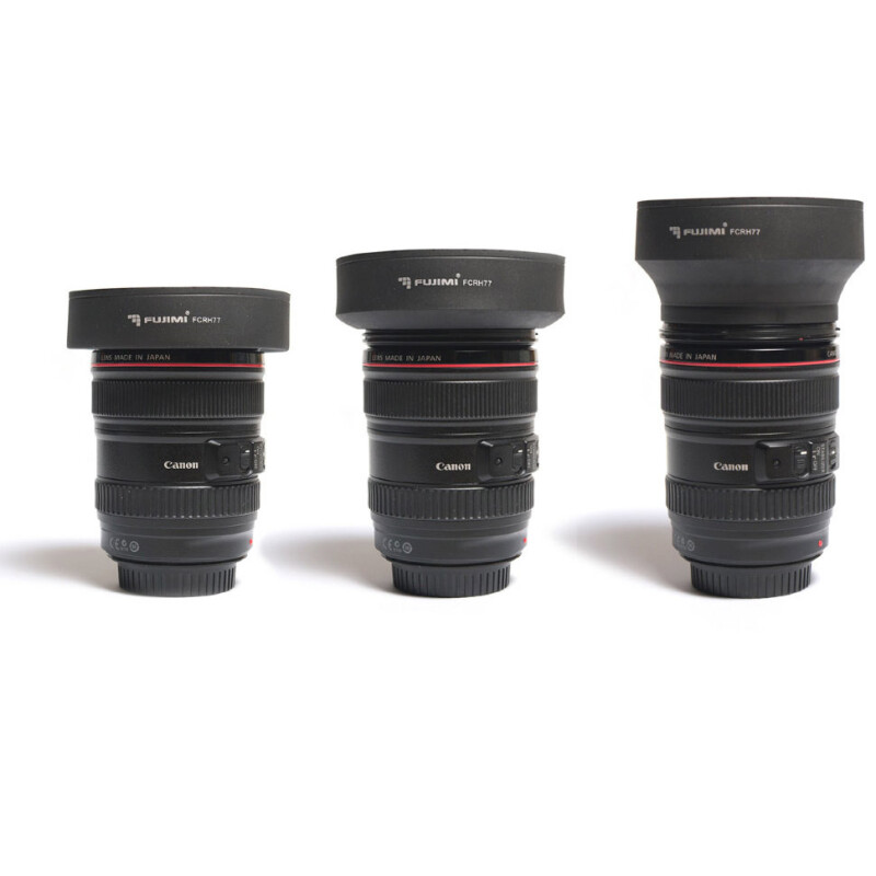 Fujimi FCRH77 трехступенчатая резиновая складная бленда на резьбу 77 мм