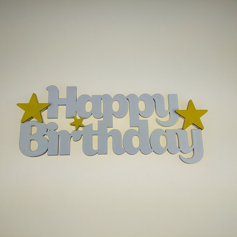 Fotokvant PRI-022 Happy birthday 28x11 см белая