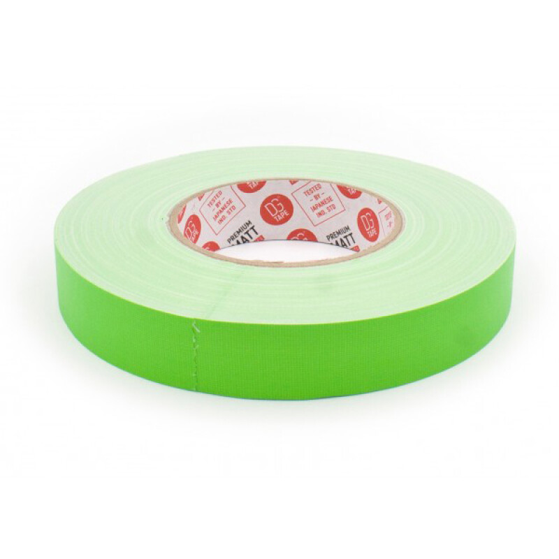 DGTape UM Gaffa Tape Green Fluorescent тейп ультраматовый зеленый 24 мм x 50 м