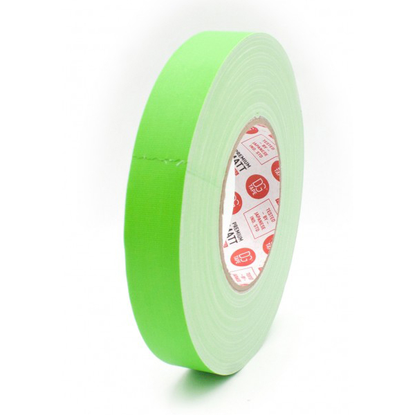DGTape UM Gaffa Tape Green Fluorescent тейп ультраматовый зеленый 24 мм x 50 м