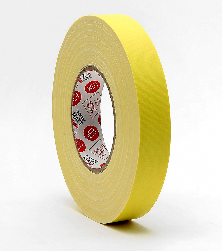DGTape UM Gaffa Tape Yellow Fluorescent тейп ультраматовый желтый 24 мм x 50 м