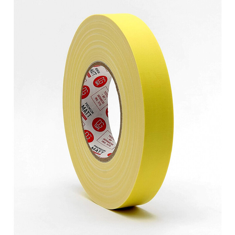 DGTape UM Gaffa Tape Yellow Fluorescent тейп ультраматовый желтый 24 мм x 50 м
