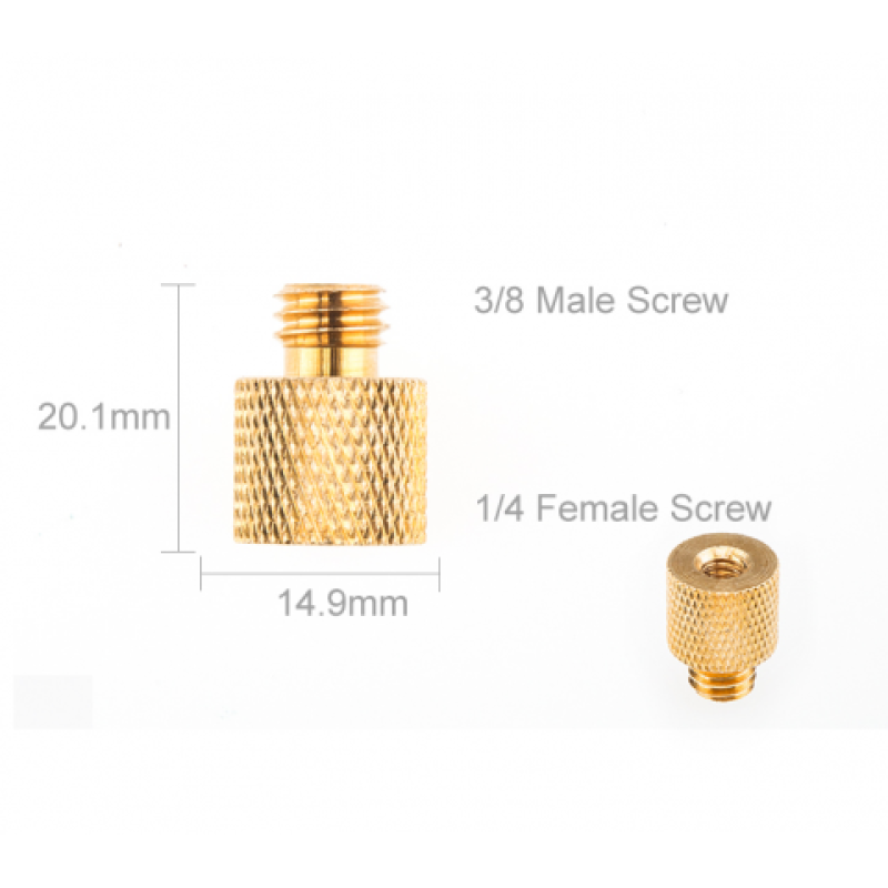 Fotokvant FLH-51-BR адаптер-переходник латунный с 1/4" на 3/8"