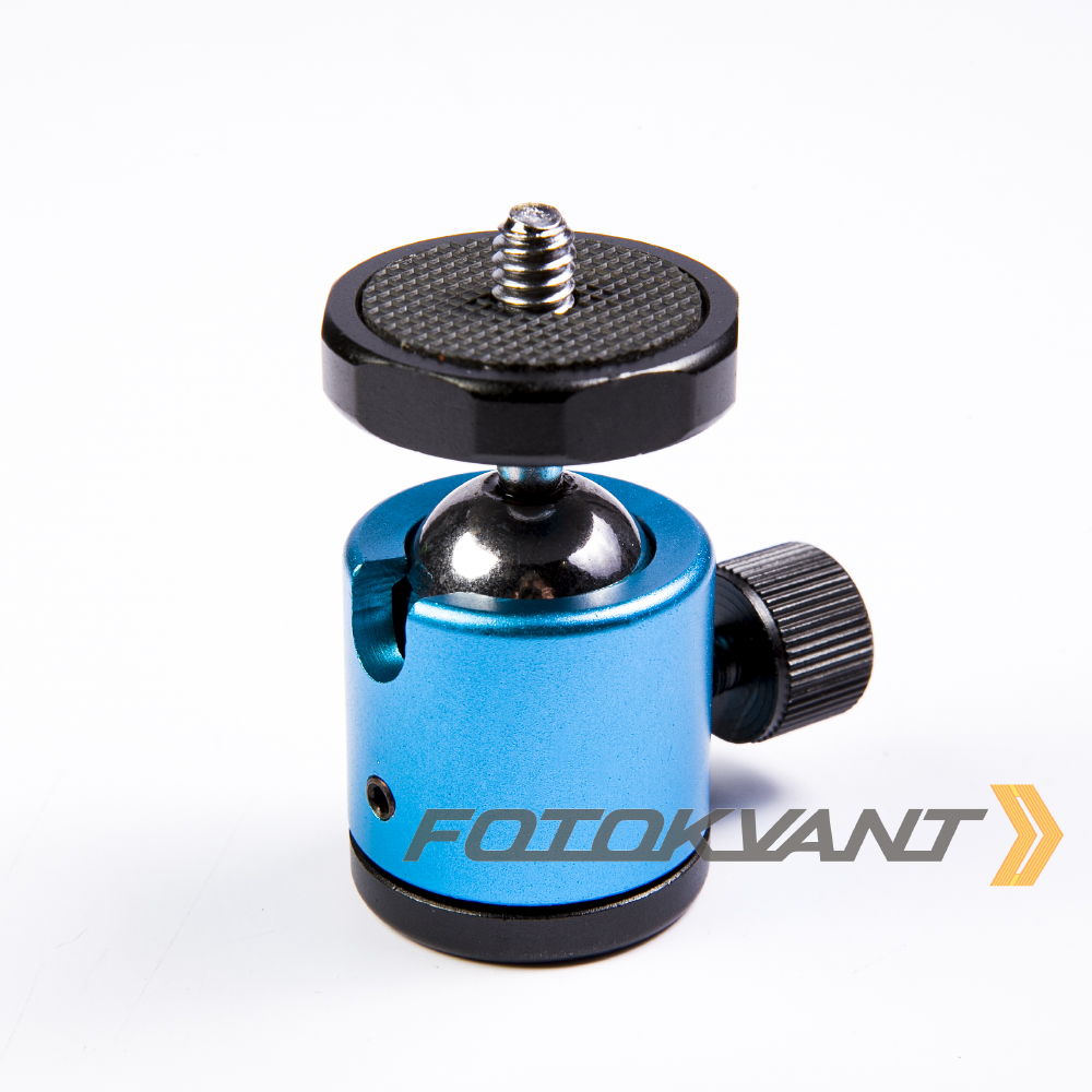 Fotokvant HB-02 BLUE шаровая голова Ballhead 1/4 для мини-штатива синяя