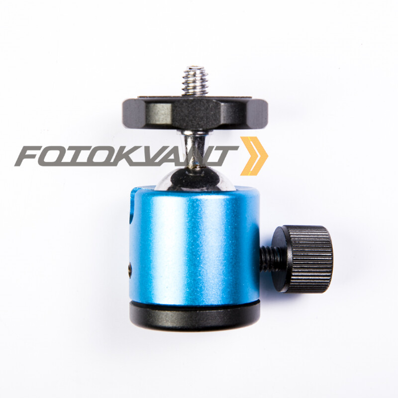 Fotokvant HB-02 BLUE шаровая голова Ballhead 1/4 для мини-штатива синяя