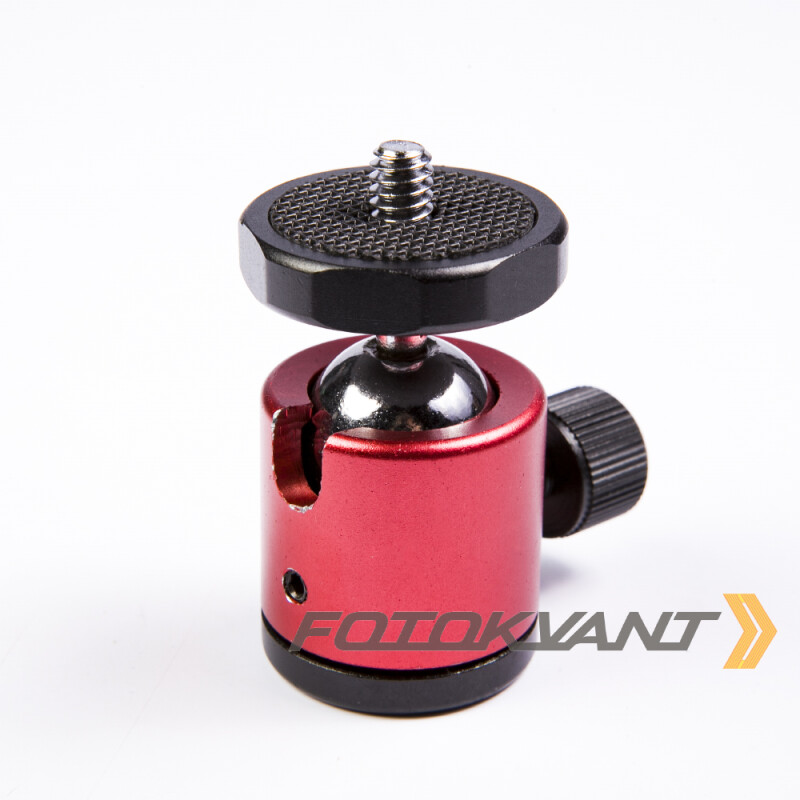 Fotokvant HB-02 RED шаровая голова Ballhead 1/4 для мини-штатива красная
