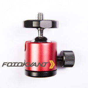 Fotokvant HB-02 RED шаровая голова Ballhead 1/4 для мини-штатива красная
