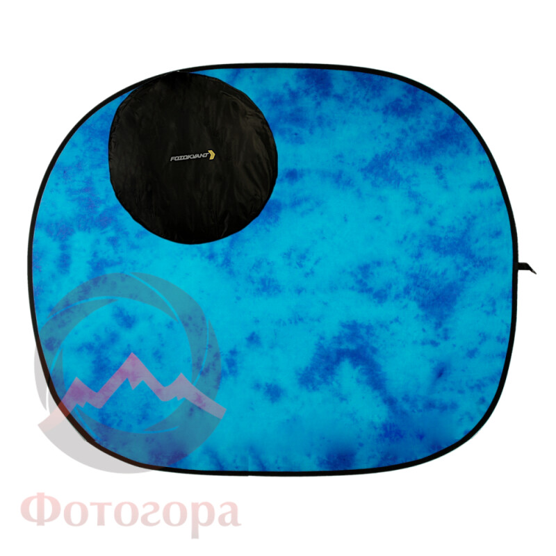 Fotokvant BG-1821 Blue Tie-dye фон 1,8х2,1 м тканевый складной синий пятнистый