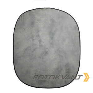 Fotokvant BG-1821 Grey Tie-dye фон 1,8х2,1 м тканевый складной серый пятнистый