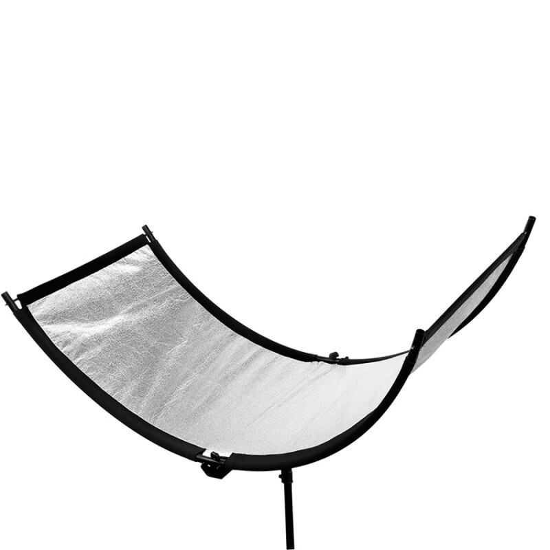 Fotokvant RW-60150S светоотражатель полукруглый серебряный размером 60х150 см на каркасе