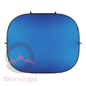 Fotokvant BG-1821 Blue Gray фон тканевый складной синий-серый хромакей 1,8х2,1 м