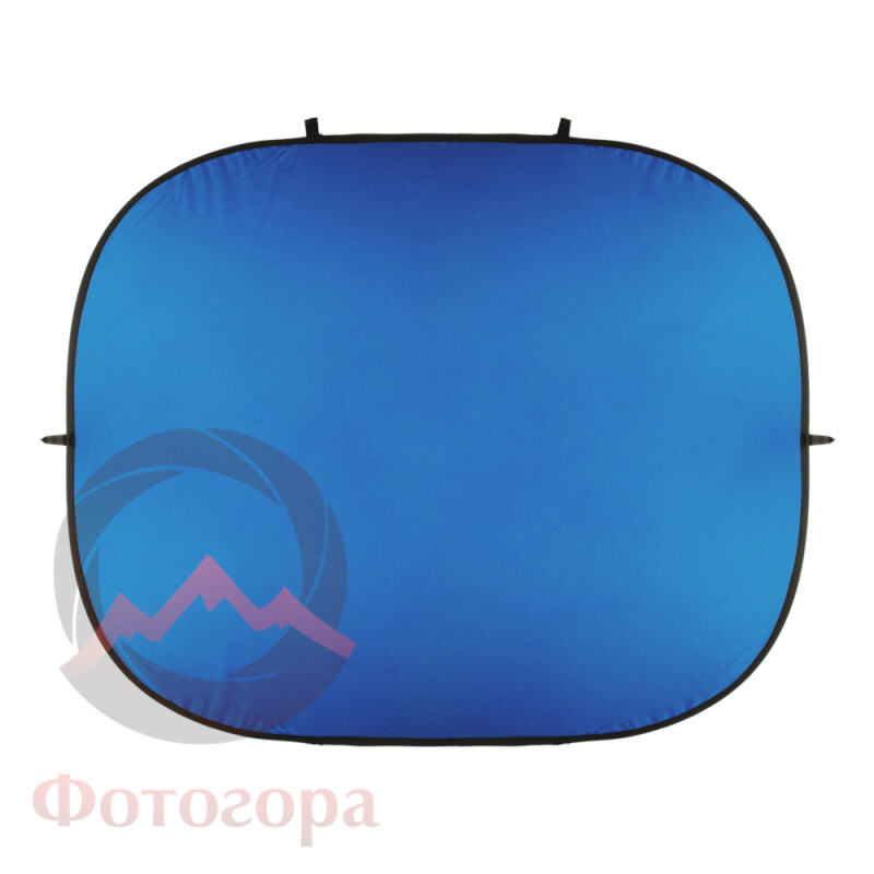 Fotokvant BG-1821 Blue Gray фон тканевый складной синий-серый хромакей 1,8х2,1 м