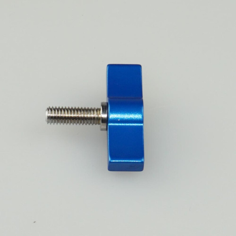 Fotokvant DAN-1730 алюминиевый винт М6 с подпружиненным барашком синий