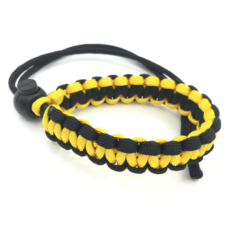 Fotokvant STR-03 ремень для фотоаппарата кистевой черно-желтый