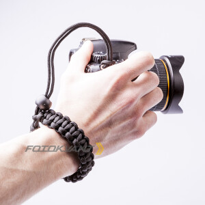 Fotokvant STR-04 ремень для фотоаппарата кистевой черный