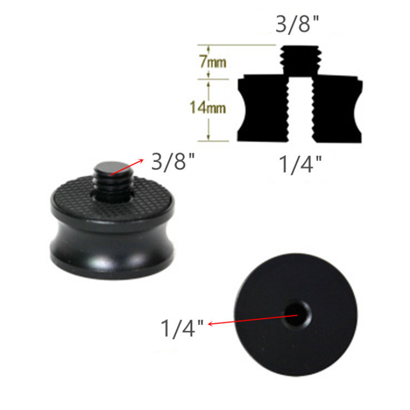 Fotokvant FLH-54 металлический адаптер-переходник 1/4 на 3/8 дюйма