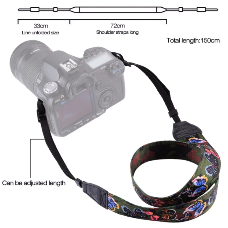 Fotokvant STR-13 ремень для фотоаппарата Бабочки