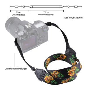 Fotokvant STR-14 ремень для фотоаппарата Подсолнухи