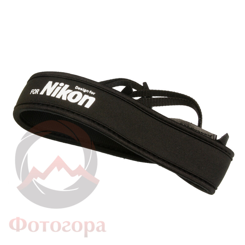 Fotokvant STR-23 неопреновый ремень черный Nikon для фотоаппарата