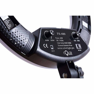 Color FS-480 KIT кольцевая светодиодная лампа цветовая температура 3200-5500К со стойкой черная