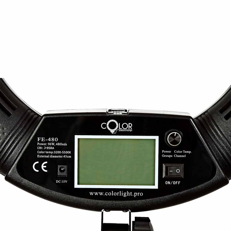 Color FE-480 KIT кольцевая светодиодная лампа со стойкой белая