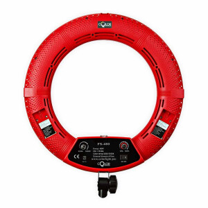 Color FS-480 KIT кольцевая светодиодная лампа цветовая температура 3200-5500К со стойкой красная