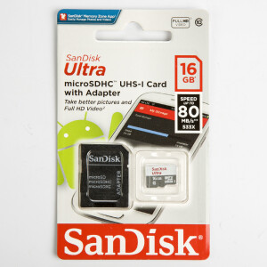 SanDisk Ultra microSDHC UHS-I 16GB Class10 553x (SDSQUNS-016G-GN3MA) карта памяти.