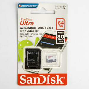 SanDisk Ultra microSDXC UHS-I 64GB Class10 533x (SDSQUNR-064G-GN3MA) карта памяти
