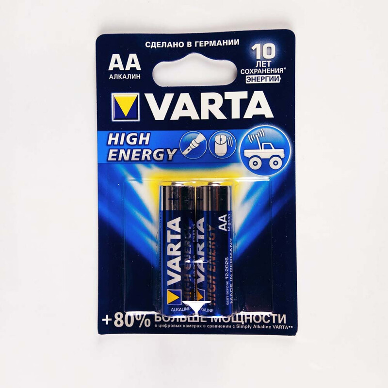 Varta High Energy LR6 алкалиновая батарейка типа АА 2 шт. в комплекте