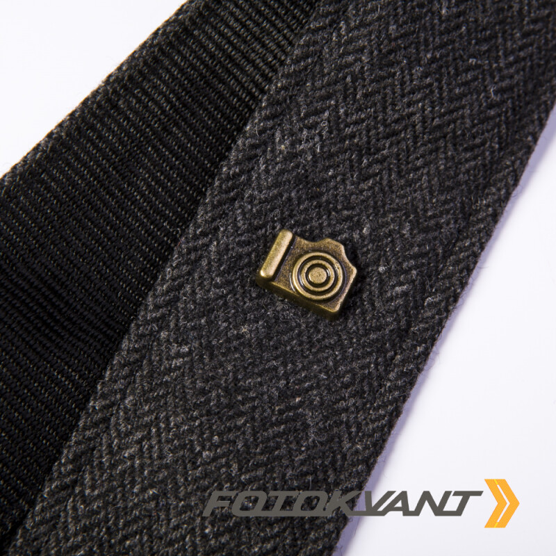 Fotokvant STR-33 ремень для фотоаппарата тканевый серый