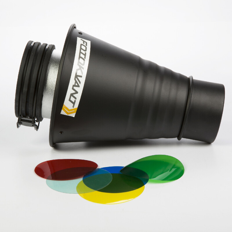 Fotokvant SNOOT-PF узкоугольная насадка с цветными фильтрами с байонетом Profoto