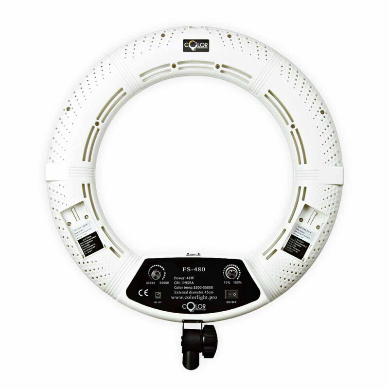 Color FS-480 кольцевая светодиодная лампа цветовая температура 3200-5500К белая