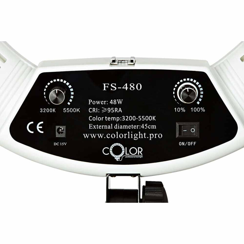 Color FS-480 кольцевая светодиодная лампа цветовая температура 3200-5500К красная