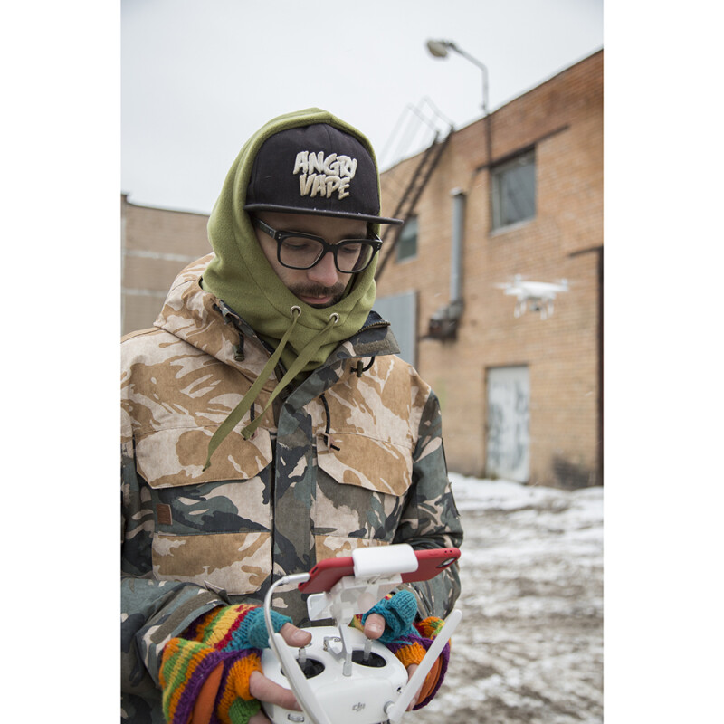 Filmmakers wear Doudle fleece hood балаклава цвет хаки, размер М