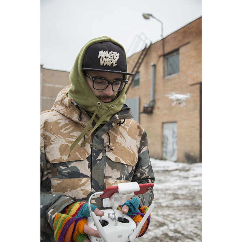 Filmmakers wear Fleece hood цвет молочный, размер L