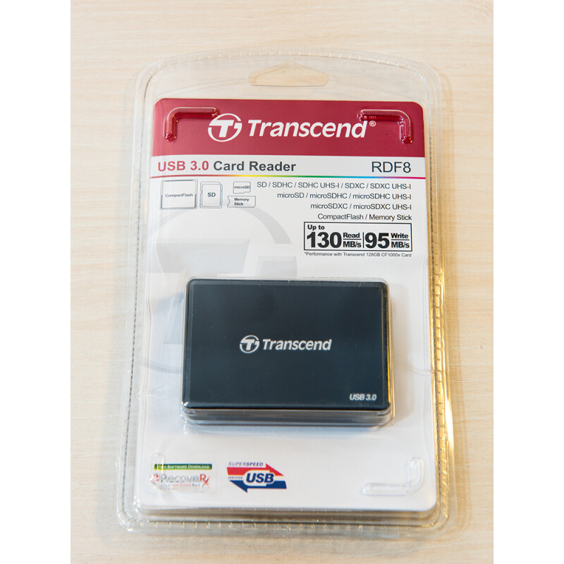 Transcend TS-RDF8K картридер скорость записи до 95 Мб/с скорость чтения до 130 Мб/c
